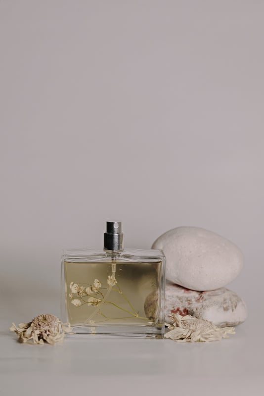 Perfume Bottle with Rocks